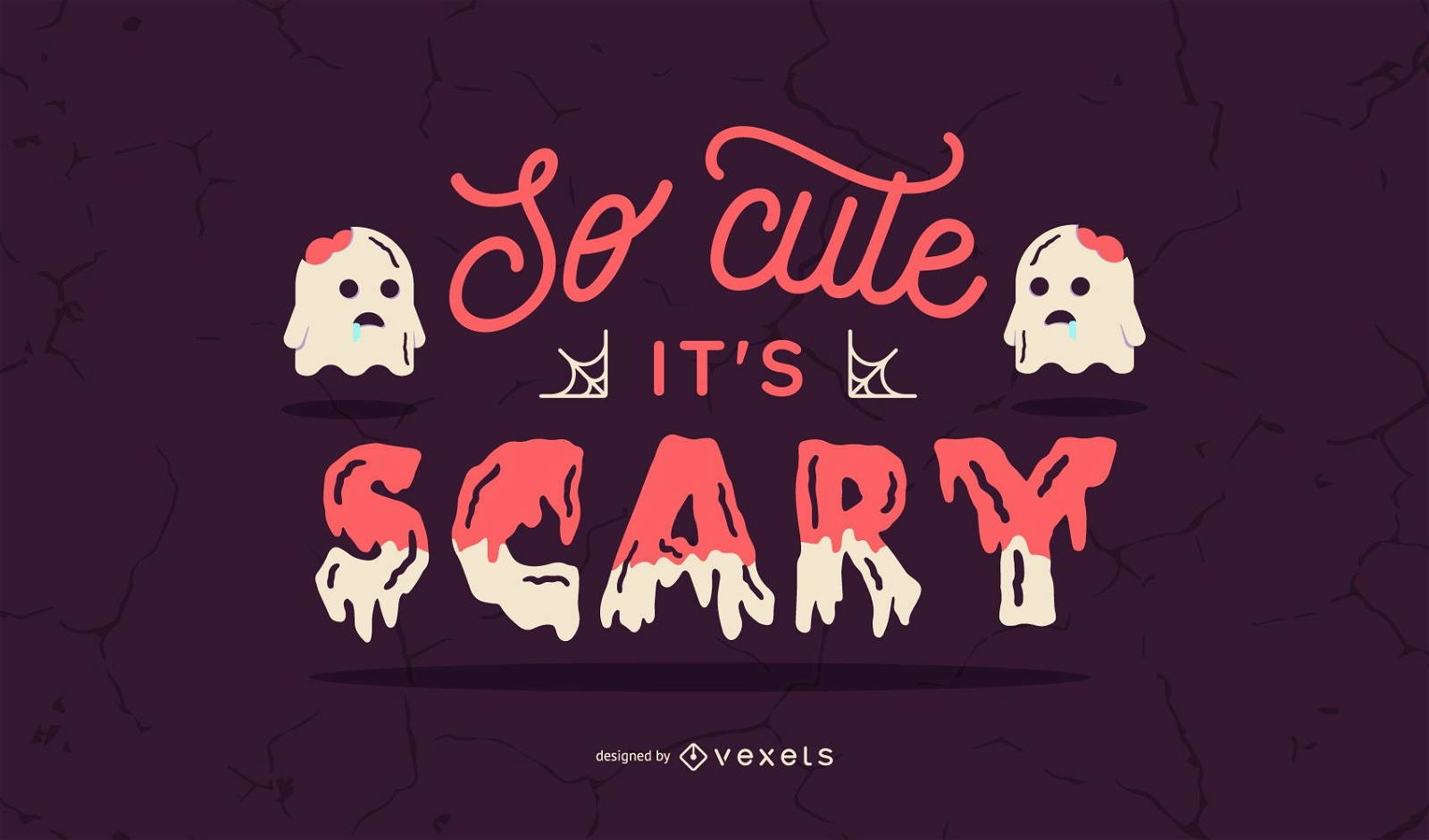 Cute scary halloween banner