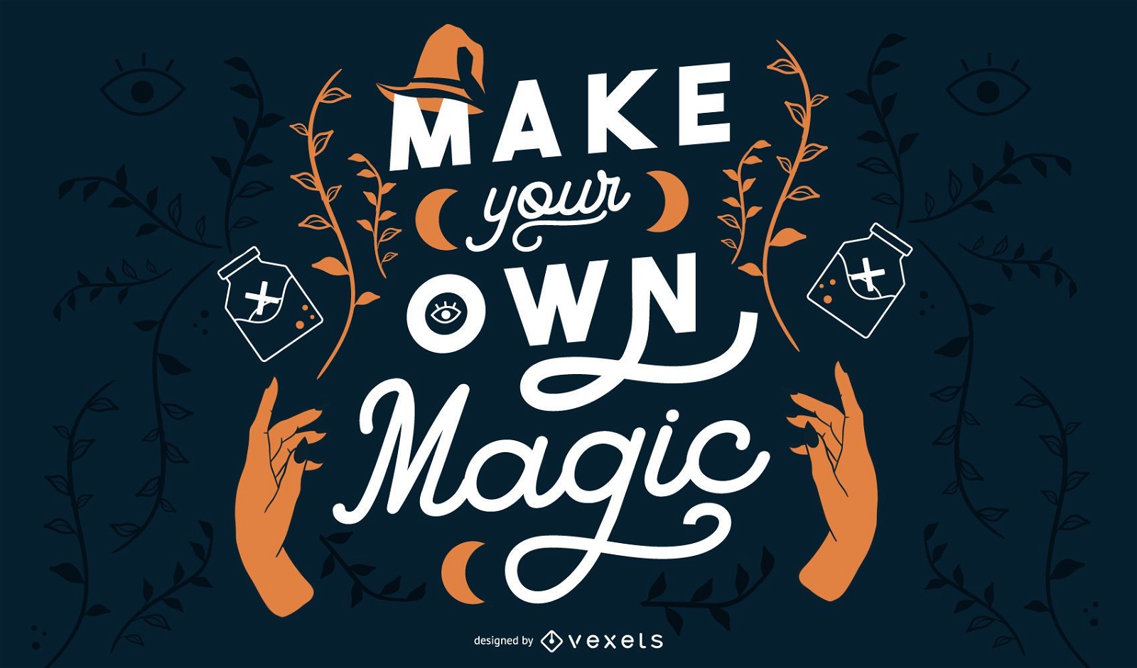 Make your magic halloween banner