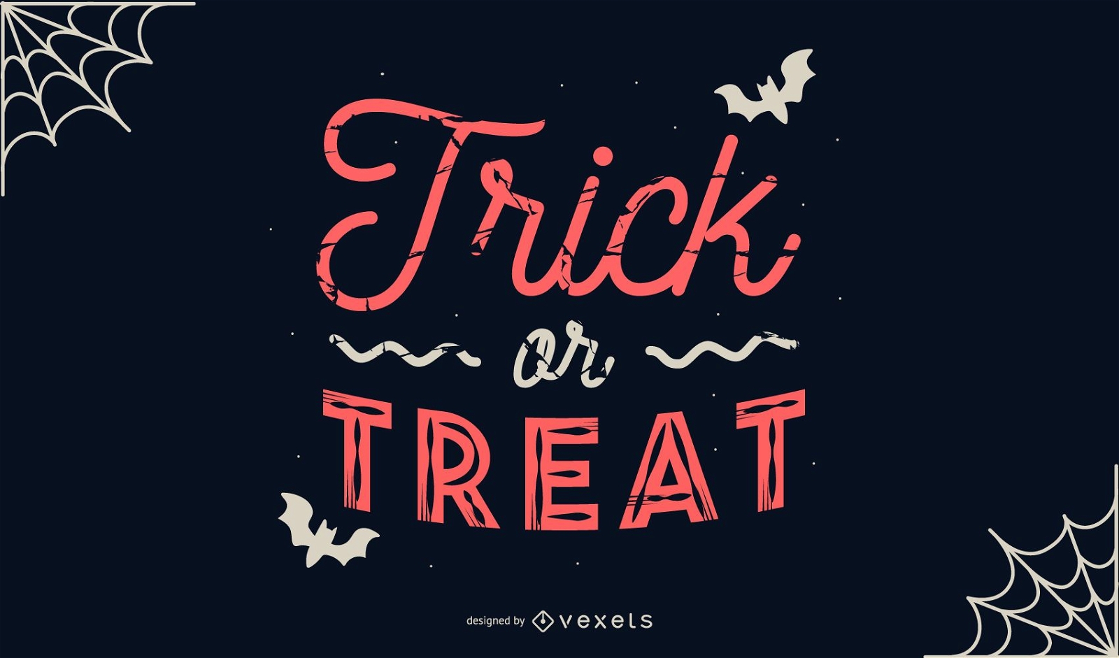 Trick or treat halloween banner