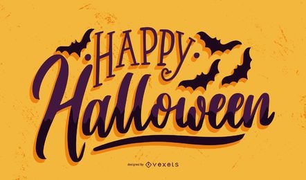Happy halloween bats banner