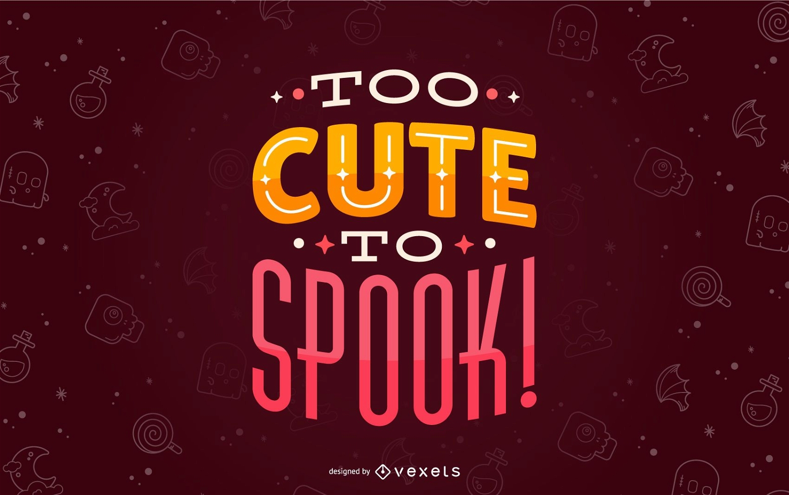 Halloween niedlich um Schriftzug zu erschrecken