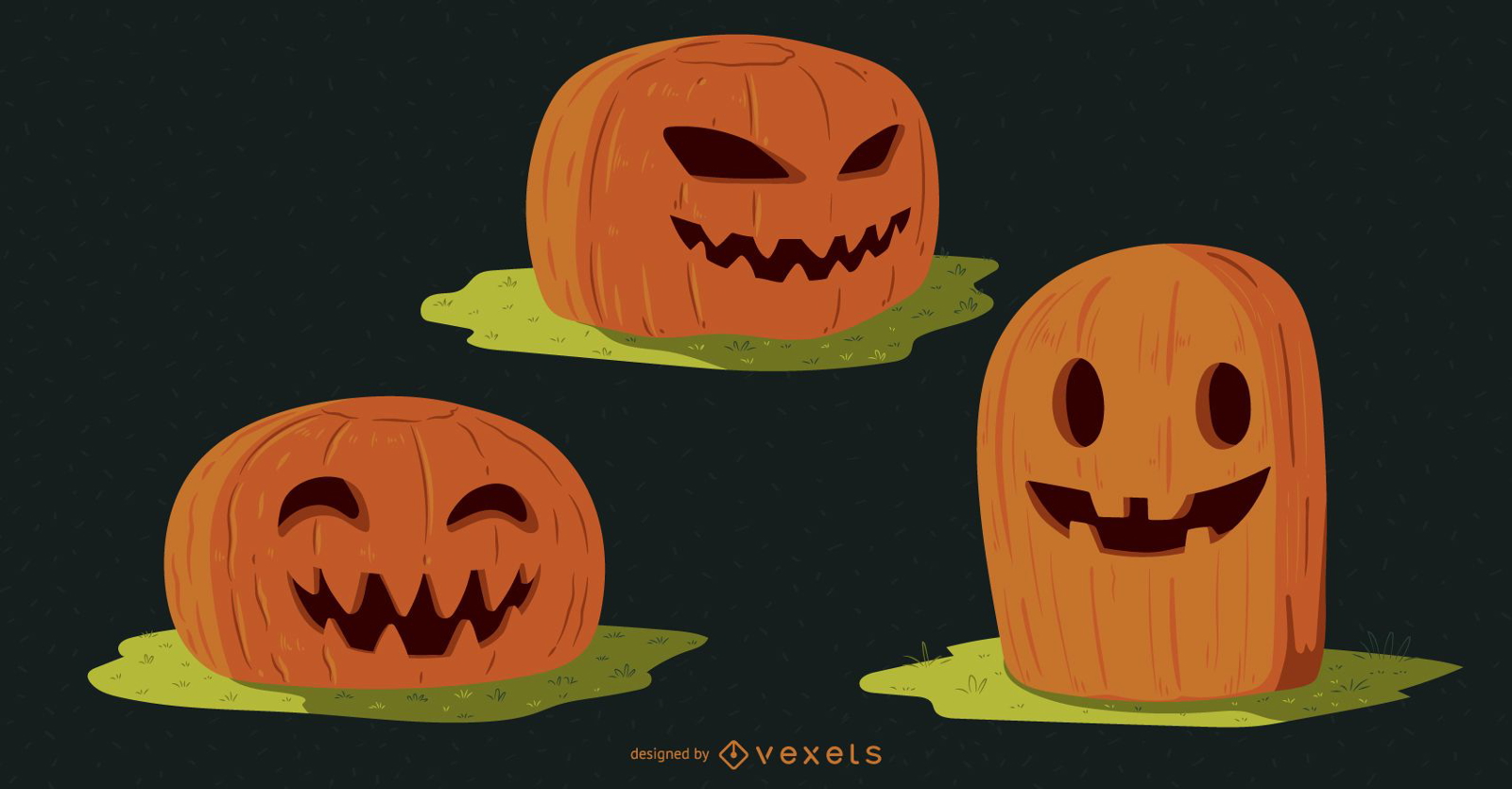 Paquete de vectores de calabazas de Halloween