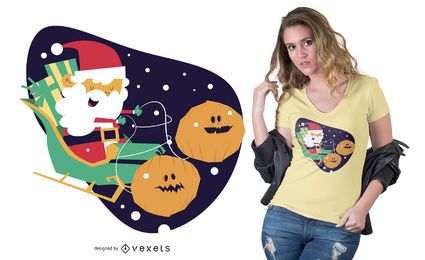 Diseño de camiseta de Navidad de Halloween