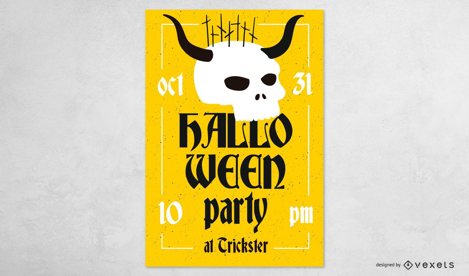 Halloween party banner poster design