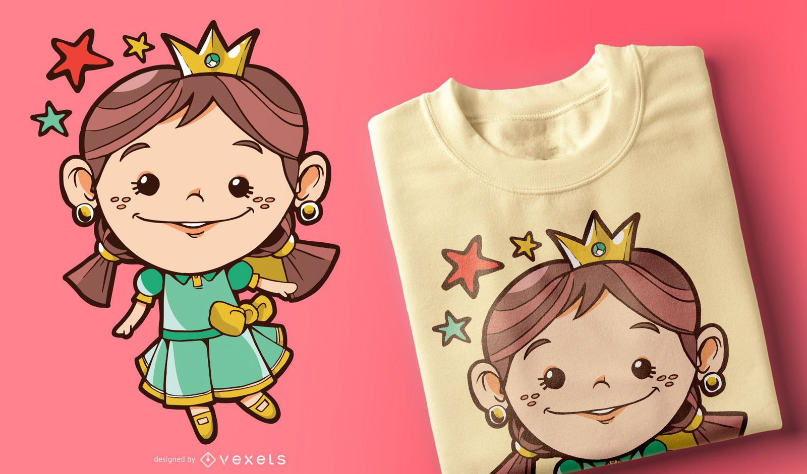 Kid Princess T-Shirt Design