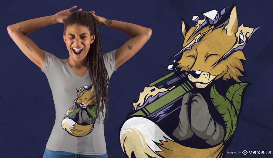 Diseño de camiseta Fox meditando Diseño de camiseta Fox meditando