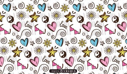 Doodle Teen Element Pattern Design Doodle Teen Element Pattern Design
