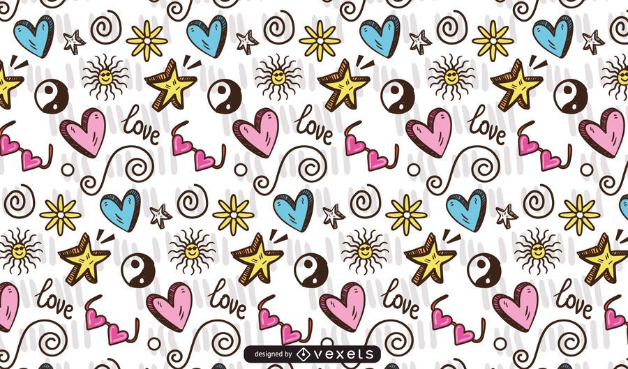 Doodle Teen Element Pattern Design Doodle Teen Element Pattern Design