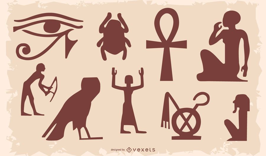 Egyptian Symbol Silhouette Set Egyptian Symbol Silhouette Set