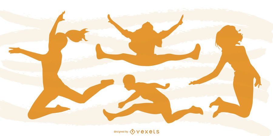 Jumping People Silhouette Design Jumping People Silhouette Design