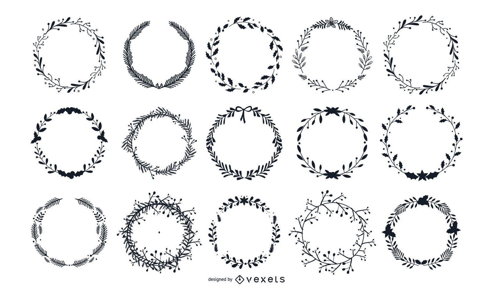 Baixar Vetor De Conjunto De Vetores De Grinaldas De Louro 4987