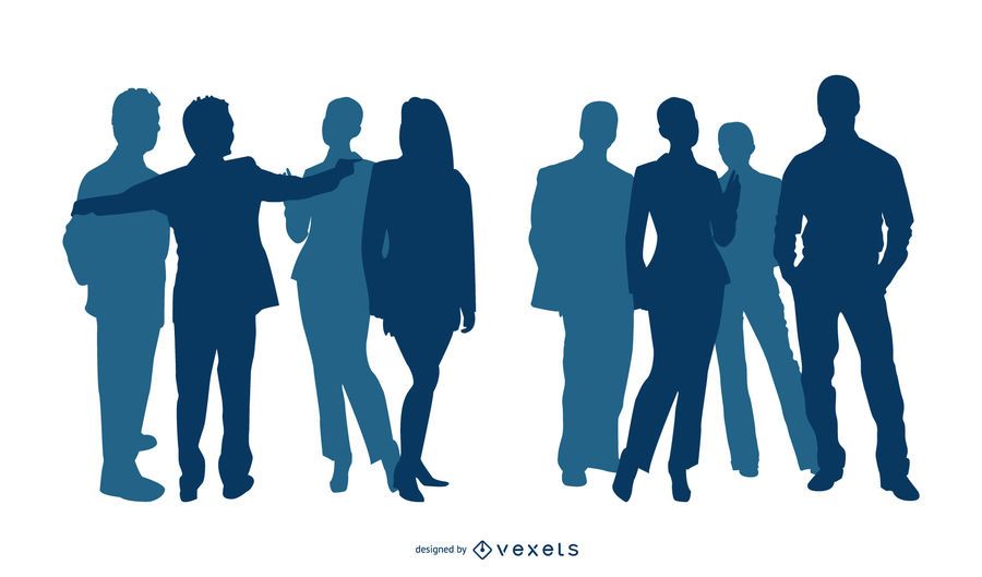 Silueta de personas de negocios Silueta de personas de negocios