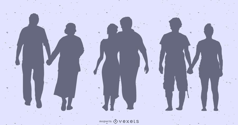 Couple Silhouette Set Couple Silhouette Set