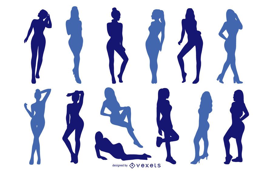 Sexy Girls Silhouette Set Sexy Girls Silhouette Set