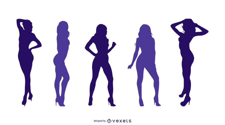 Sexy Girls Silhouette Set Sexy Girls Silhouette Set