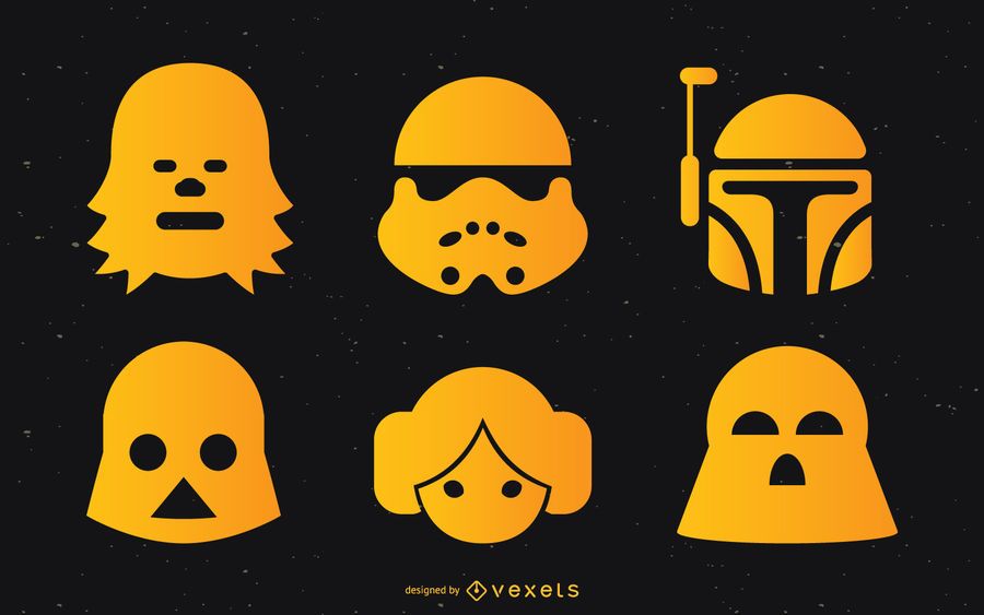 Conjunto de silhuetas de Star Wars Conjunto de silhuetas de Star Wars