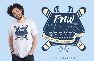 Snow Skating T-shirt Design