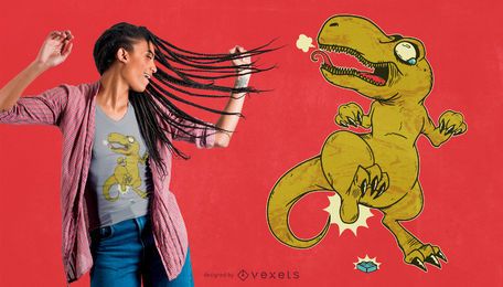 Diseño divertido de camiseta T-rex Diseño divertido de camiseta T-rex