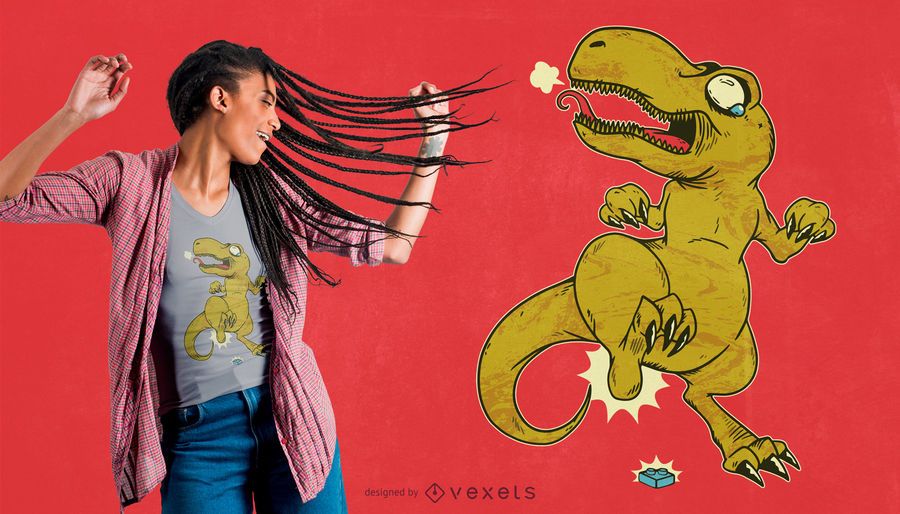 Diseño divertido de camiseta T-rex Diseño divertido de camiseta T-rex