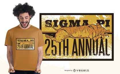 Design de camisetas do 25º aniversário da Fraternity