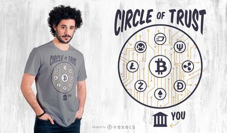 Diseño de camiseta de letras de criptomoneda Diseño de camiseta de letras de criptomoneda