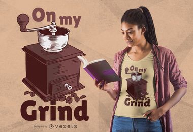 Manual Coffee Grinder Quote T-shirt Design Manual Coffee Grinder Quote T-shirt Design