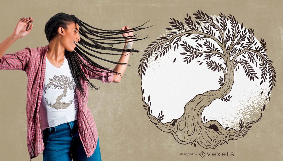 Tree of Life Ilustração T-shirt Design Tree of Life Ilustração T-shirt Design