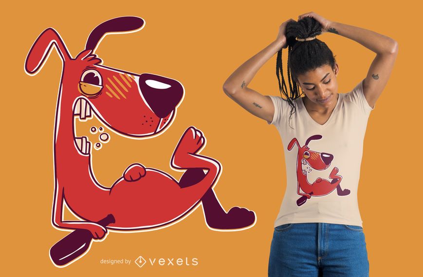 Drunk dog t-shirt design Drunk dog t-shirt design