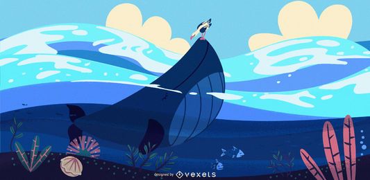 Marine Life Hintergrund Design