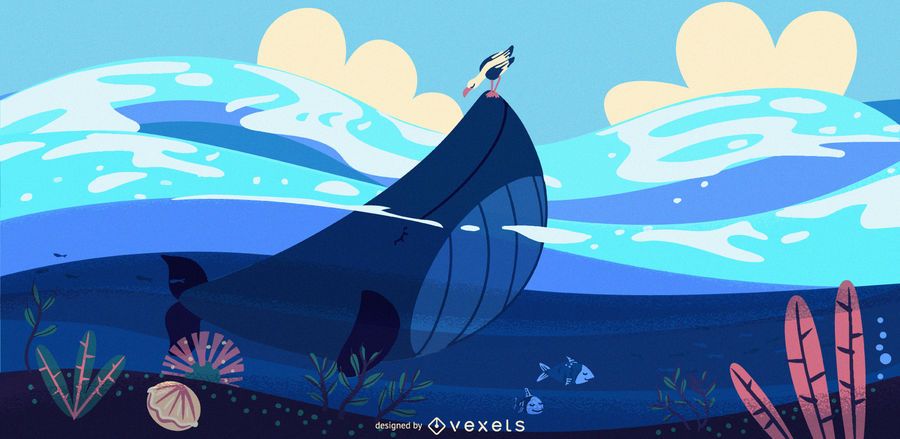Marine Life Background Design Marine Life Background Design
