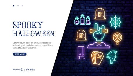 Halloween neon web slider Halloween neon web slider