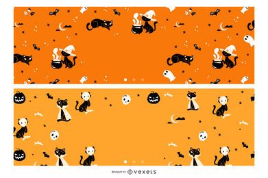Halloween Katzen Banner Set