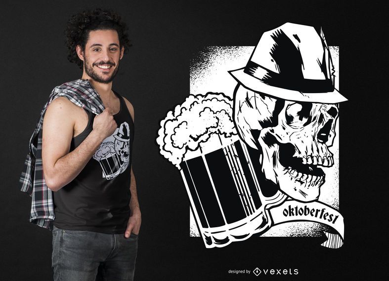 Dunkler Oktoberfest-T-Shirt Entwurf Dunkler Oktoberfest-T-Shirt Entwurf