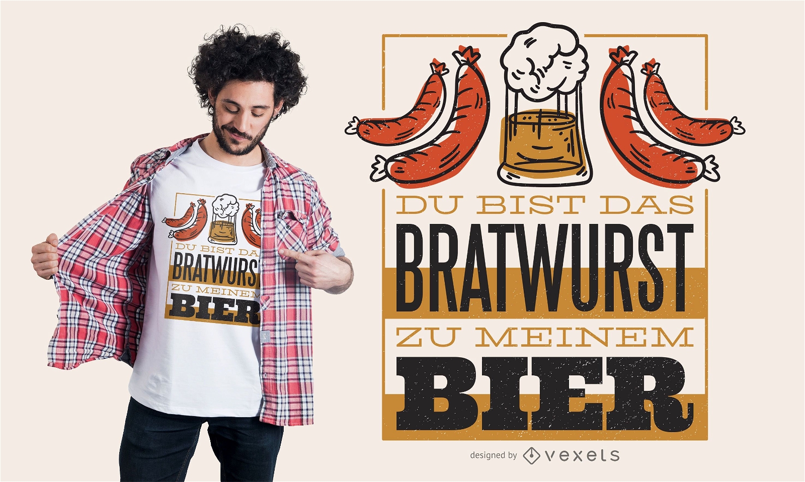 Design de camiseta com citação de cerveja alemão