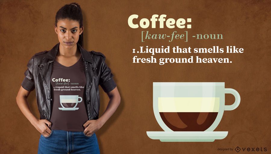 Design de t-shirt de definição de café Design de t-shirt de definição de café