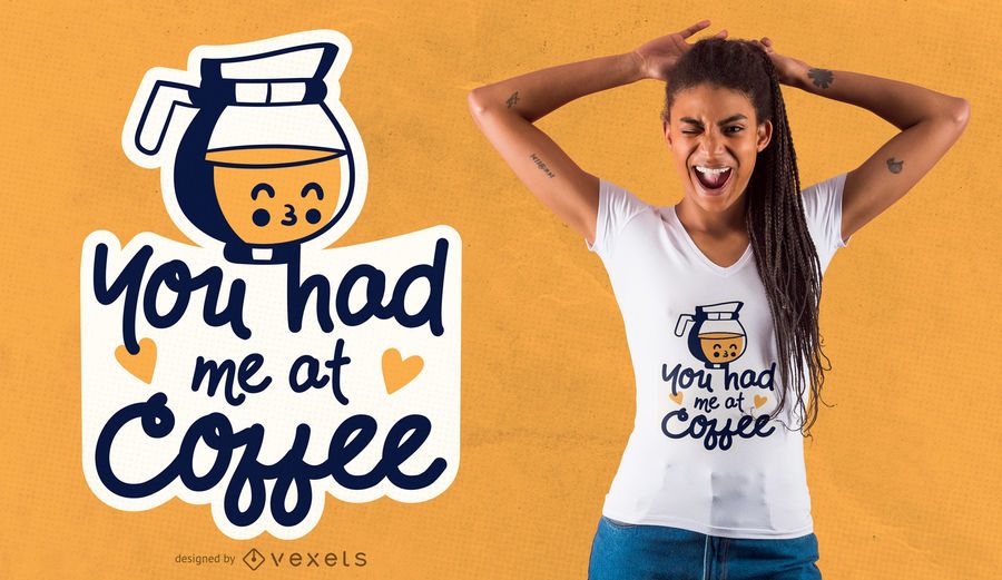 Tinha me no design de t-shirt de café Tinha me no design de t-shirt de café