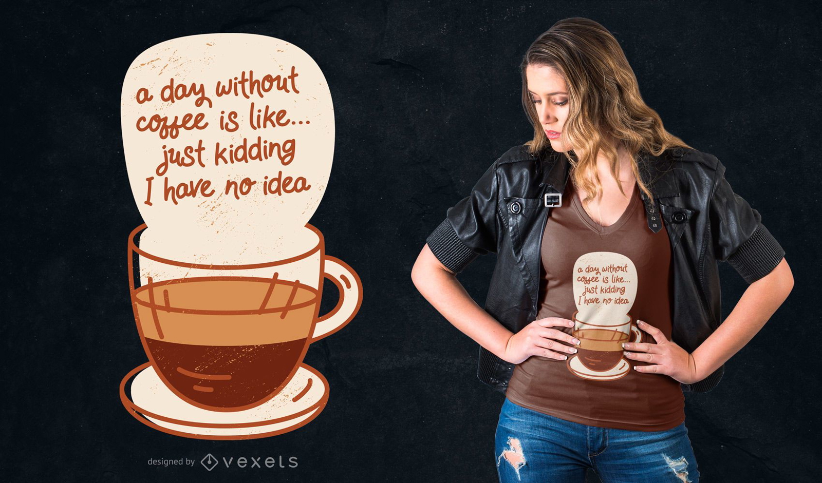Day without coffee t-shirt design