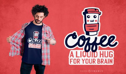 Diseño de camiseta café abrazo Diseño de camiseta café abrazo