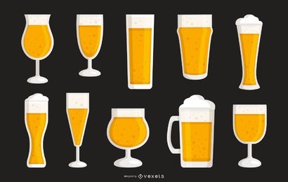 Beer Glasses Vector Collection