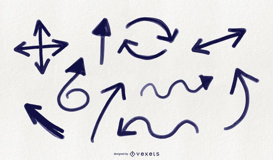 Doodle arrows set Doodle arrows set