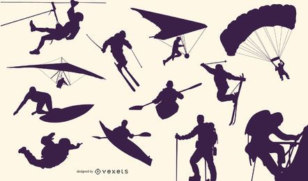 Extreme Sports Silhouette Collection Extreme Sports Silhouette Collection