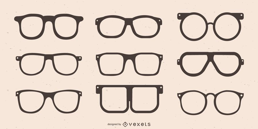 Colección de silueta de marco de gafas Colección de silueta de marco de gafas