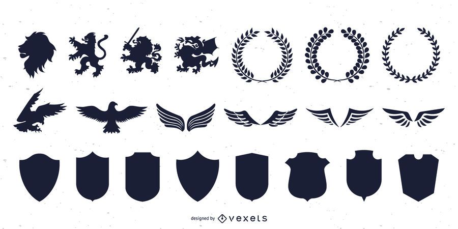 Heraldic Graphics Silhouette Collection Heraldic Graphics Silhouette Collection