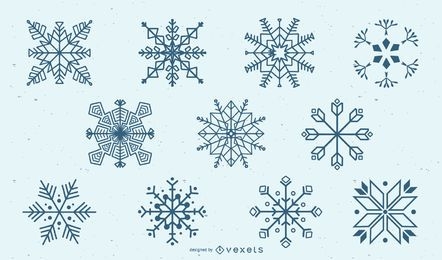 Snowflake Silhouette Set