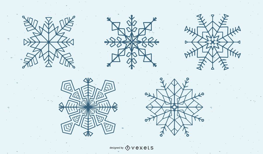 Snowflake Silhouette Set Snowflake Silhouette Set