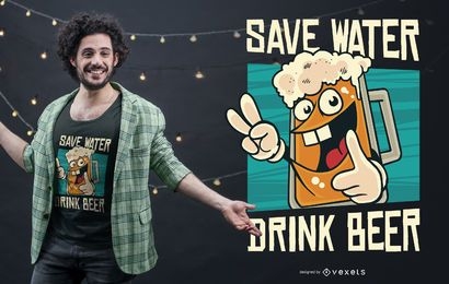 Save water funny t-shirt design
