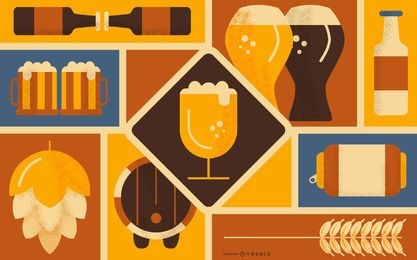 Beer Element Background Design