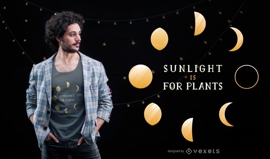 Moon Phase Quote T-shirt Design Moon Phase Quote T-shirt Design