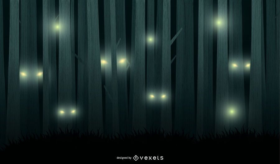 Scary Night Forest Vector Background Scary Night Forest Vector Background
