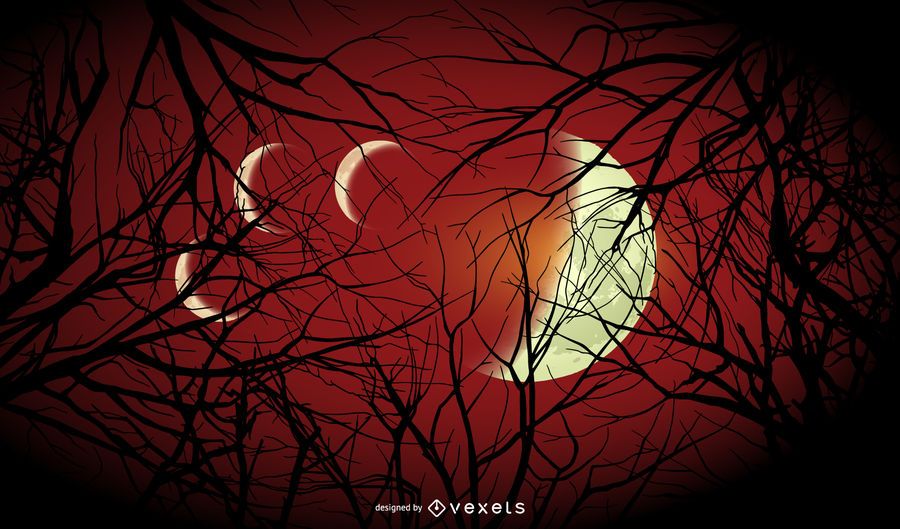 Fondo de lunas de Halloween Fondo de lunas de Halloween